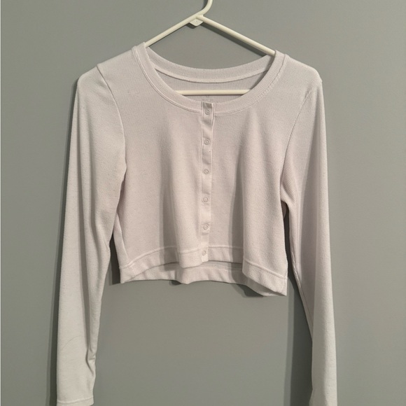 Aerie Offline white cropped button up - Picture 1 of 3